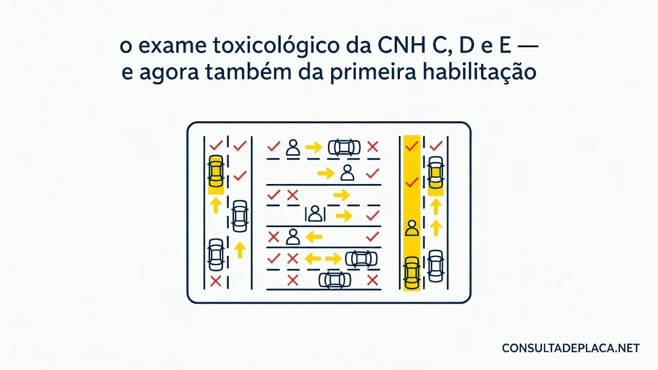 Artigo 148-A do CTB: o exame toxicologico da CNH C, D e E — e agora tambem da primeira habilitacao