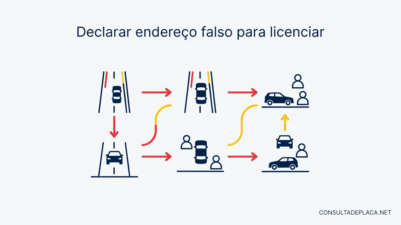 Declarar endereço falso para licenciar: artigo 242 do CTB