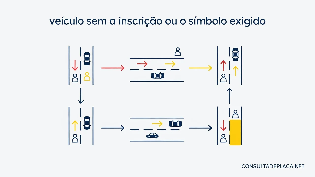 Artigo 237 do CTB: veículo sem a inscrição ou o símbolo exigido