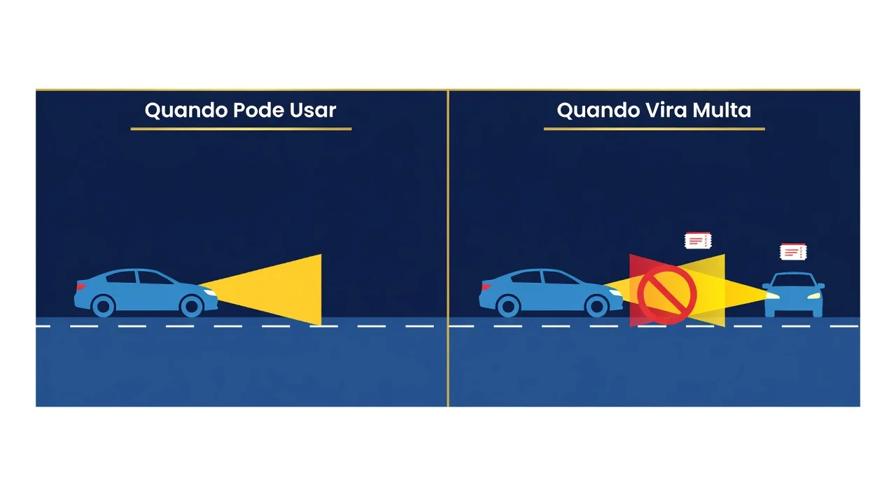 Farol Alto: Quando Pode Usar e Quando Vira Multa