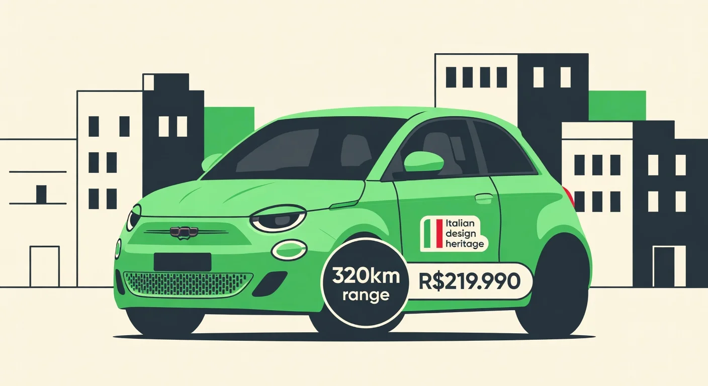 Fiat 500e 2026: o único elétrico da Fiat no Brasil e seu preço