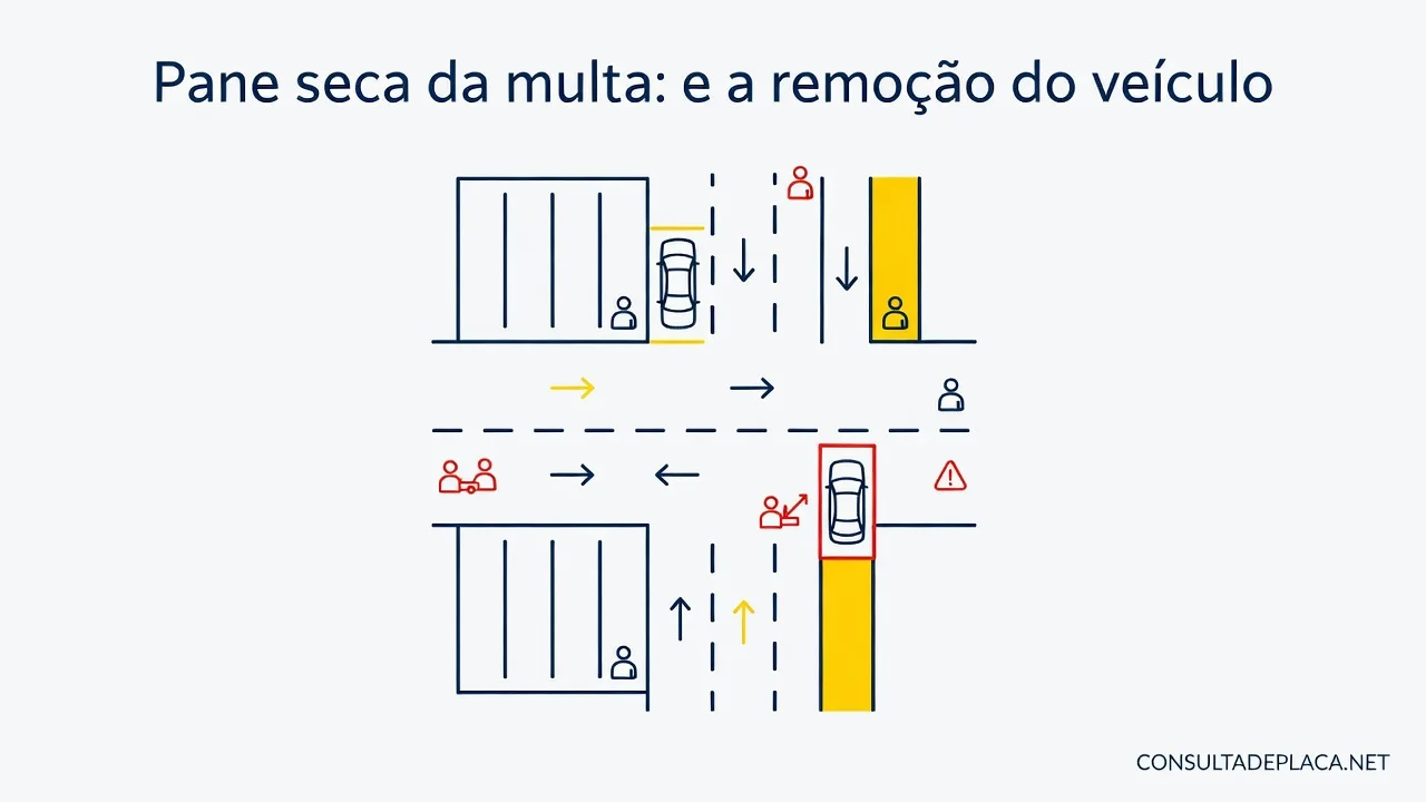 Pane seca da multa: o artigo 180 do CTB e a remocao do veiculo