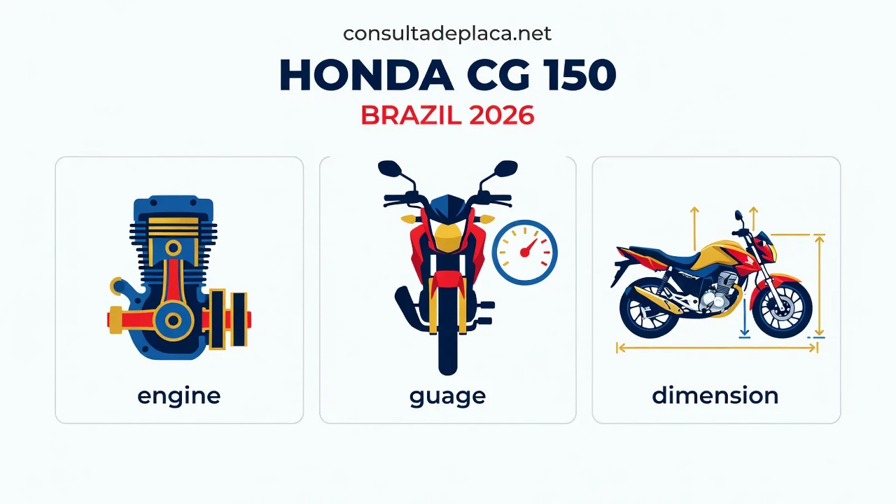 Ficha Técnica Honda CG 150 2026: Motor, Consumo e Versões