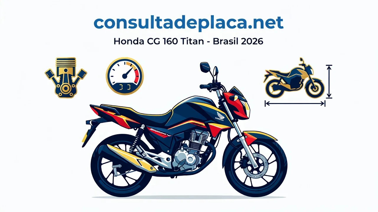 Ficha Técnica Honda CG 160 Titan 2026: Specs e Consumo