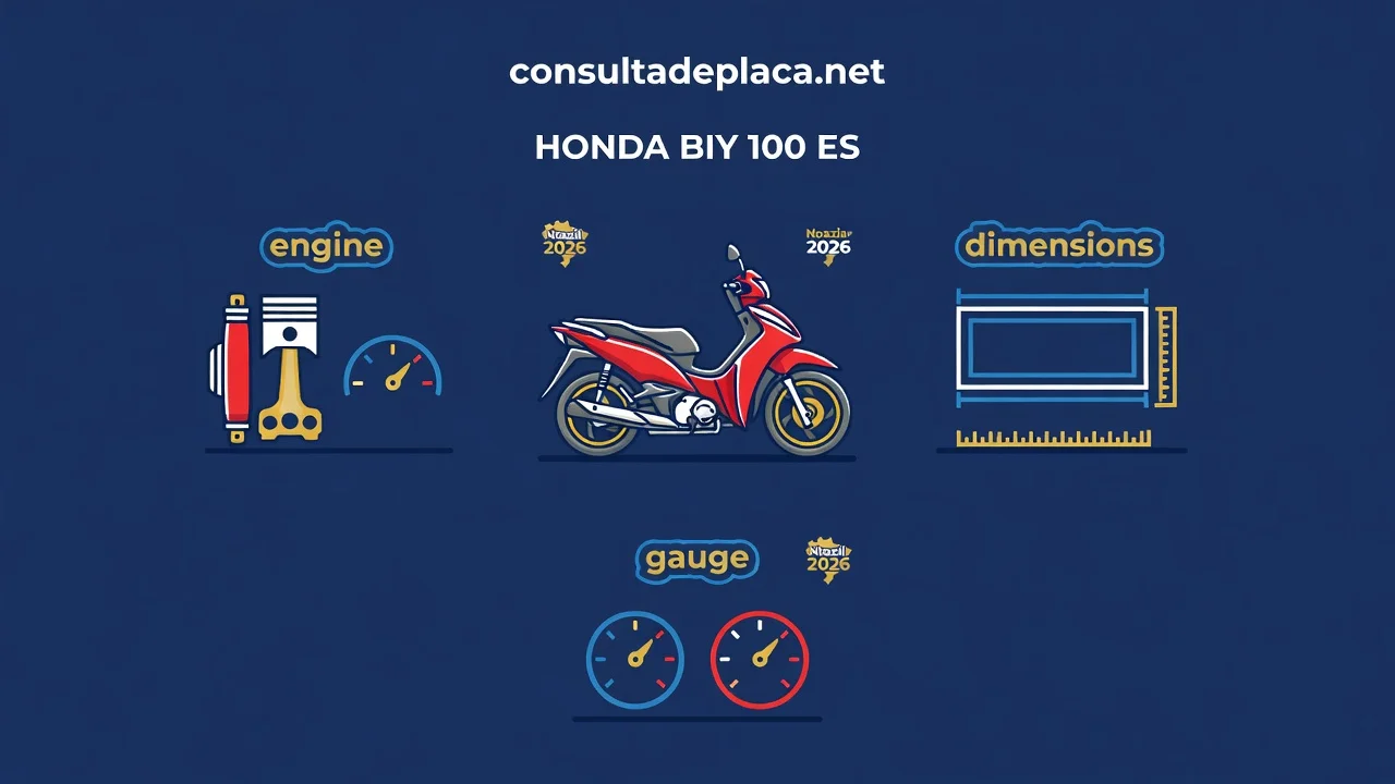 Ficha Técnica Honda Biz 100 ES 2026: Motor, Consumo e Câmbio