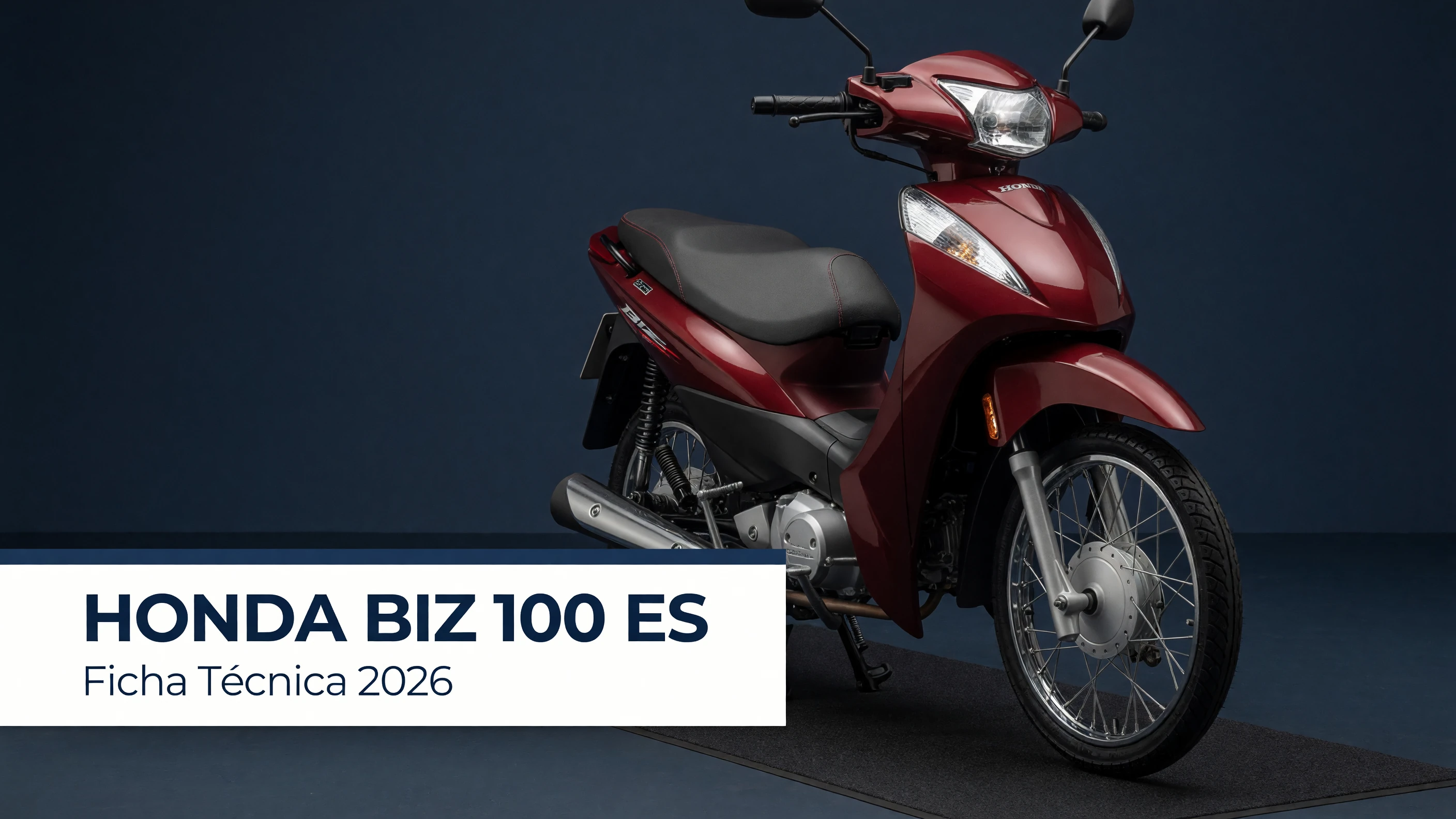 Ficha Técnica Honda Biz 100 ES 2026: Motor, Consumo e Câmbio