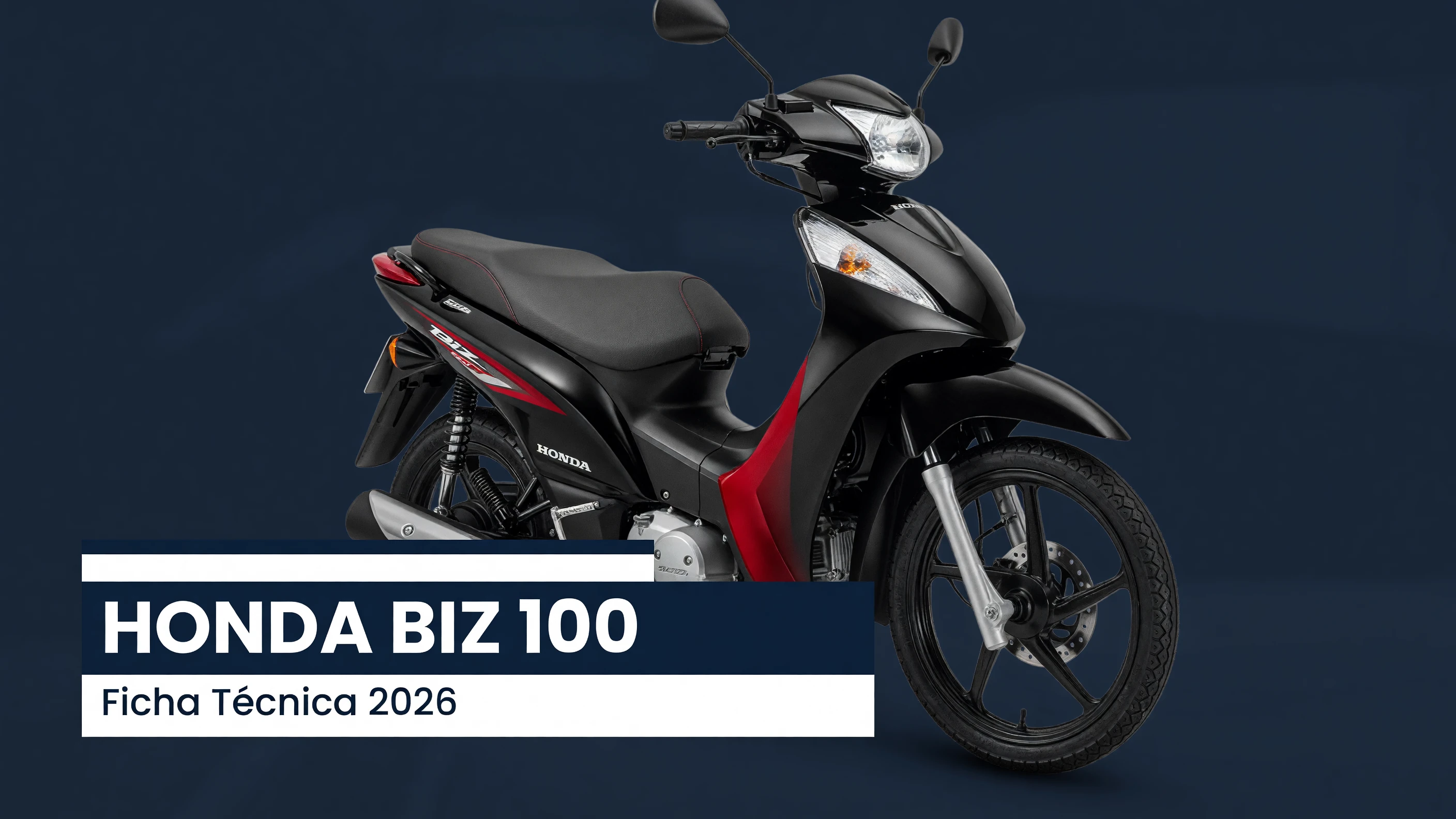 Ficha Técnica Honda Biz 100 2026: Motor, Consumo e Medidas