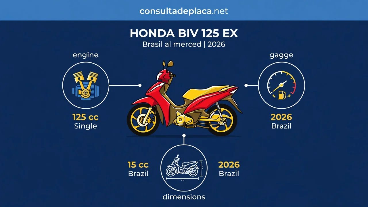 Ficha Técnica Biz 125 EX 2026: Motor, Consumo e Freios