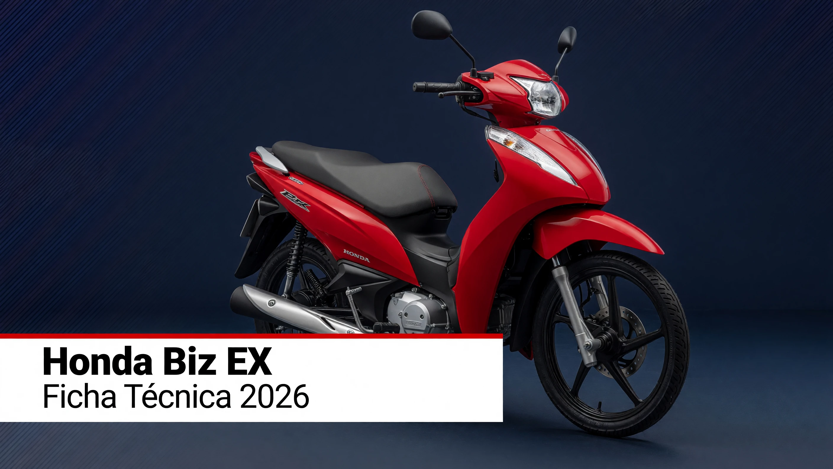 Ficha Técnica Honda Biz EX 2026: Motor 125, Consumo e Freios CBS