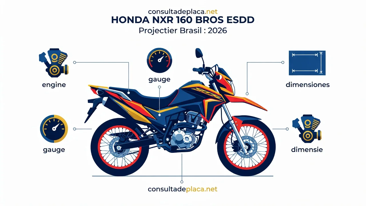 Ficha Técnica Bros 160 ESDD 2026: Motor, Consumo e Freios CBS