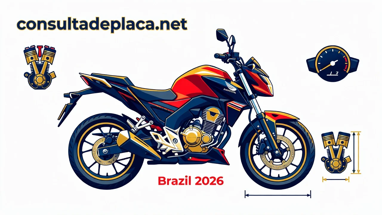 Ficha Técnica CB 250 Twister 2026: Motor, Consumo e Freios