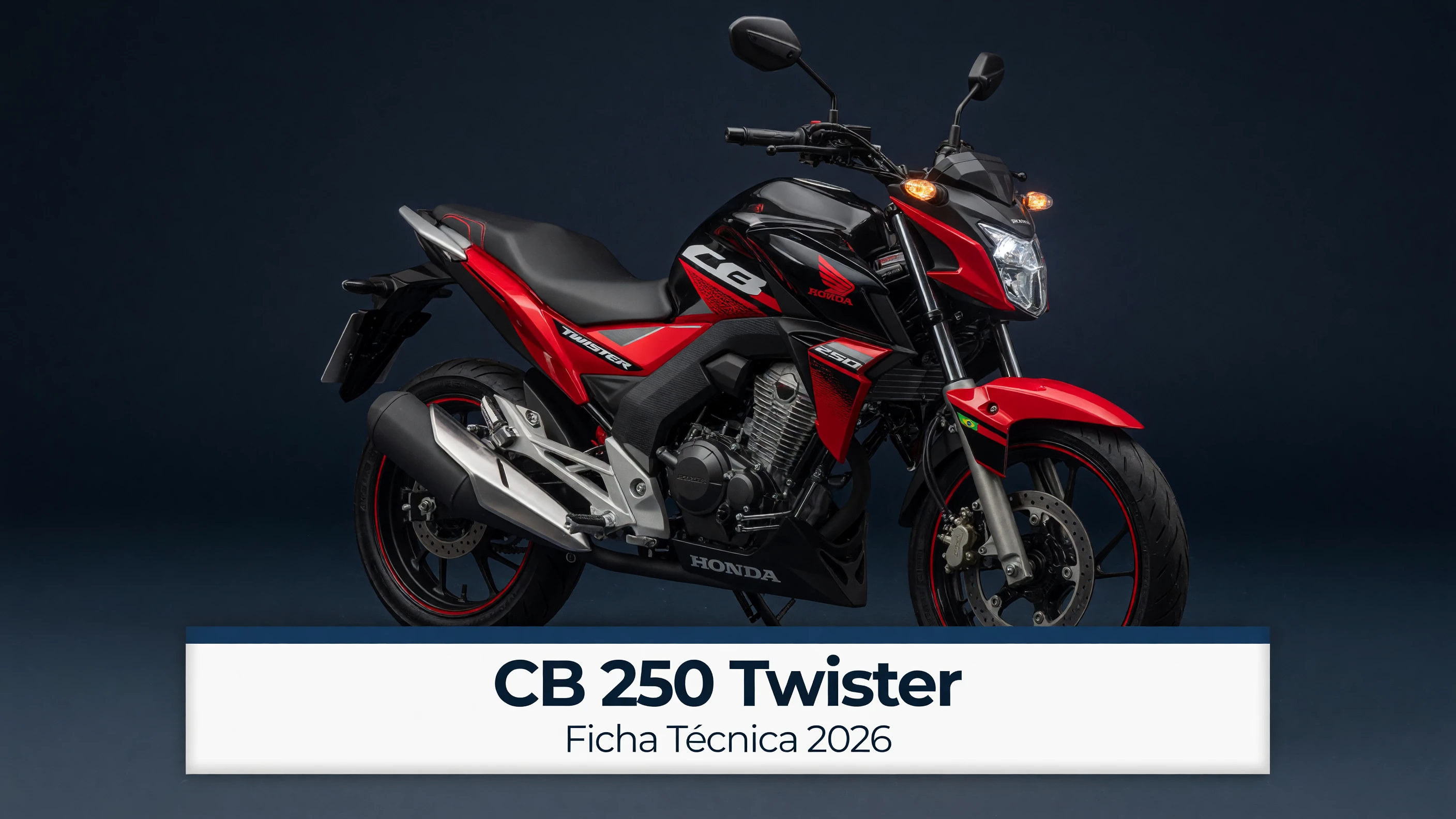 Ficha Técnica CB 250 Twister 2026: Motor, Consumo e Freios