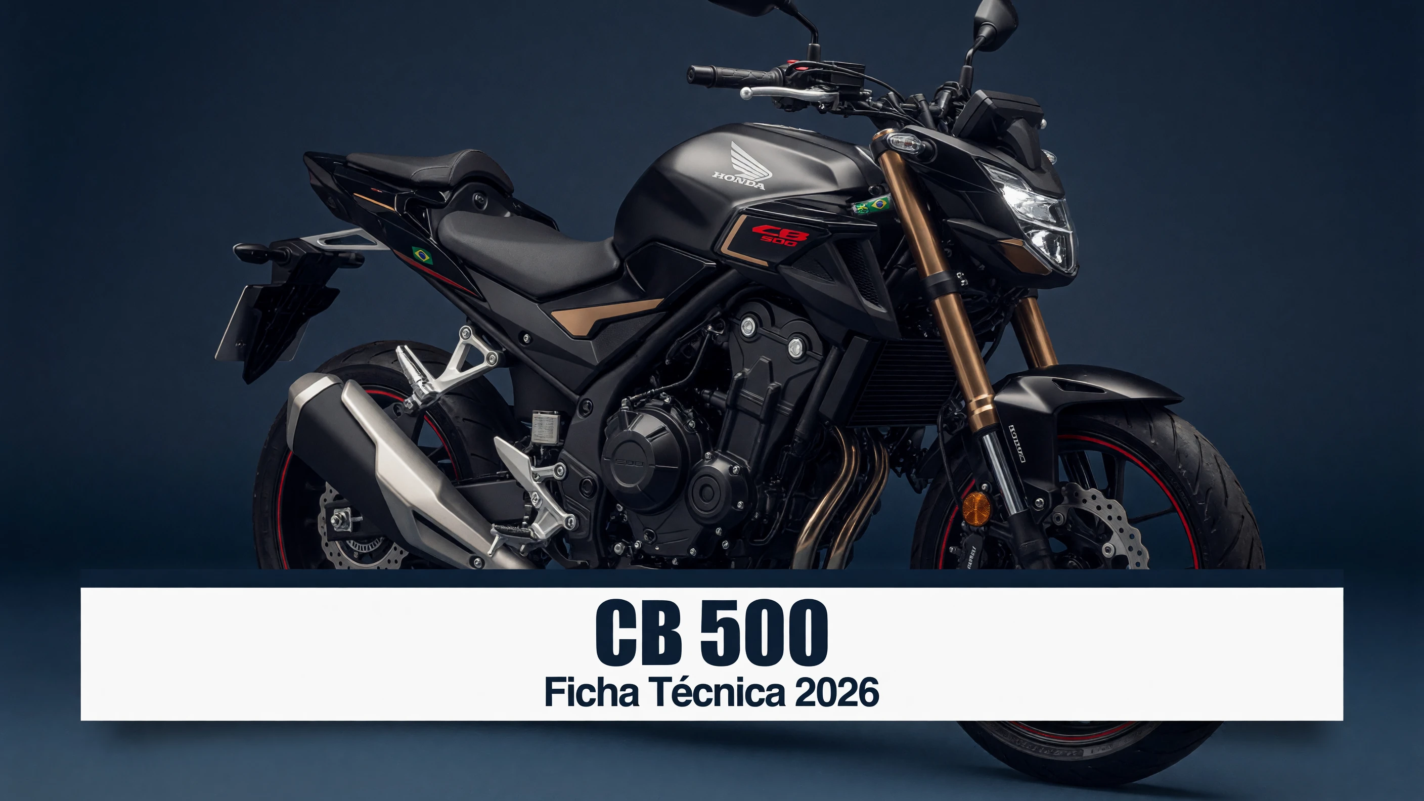 Ficha Técnica CB 500 2026: Motor 471cc, Consumo e Specs