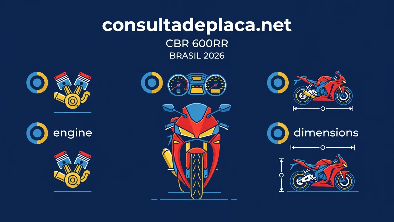 Ficha Técnica CBR 600RR 2026: Motor 599 cc, Potência e Freios