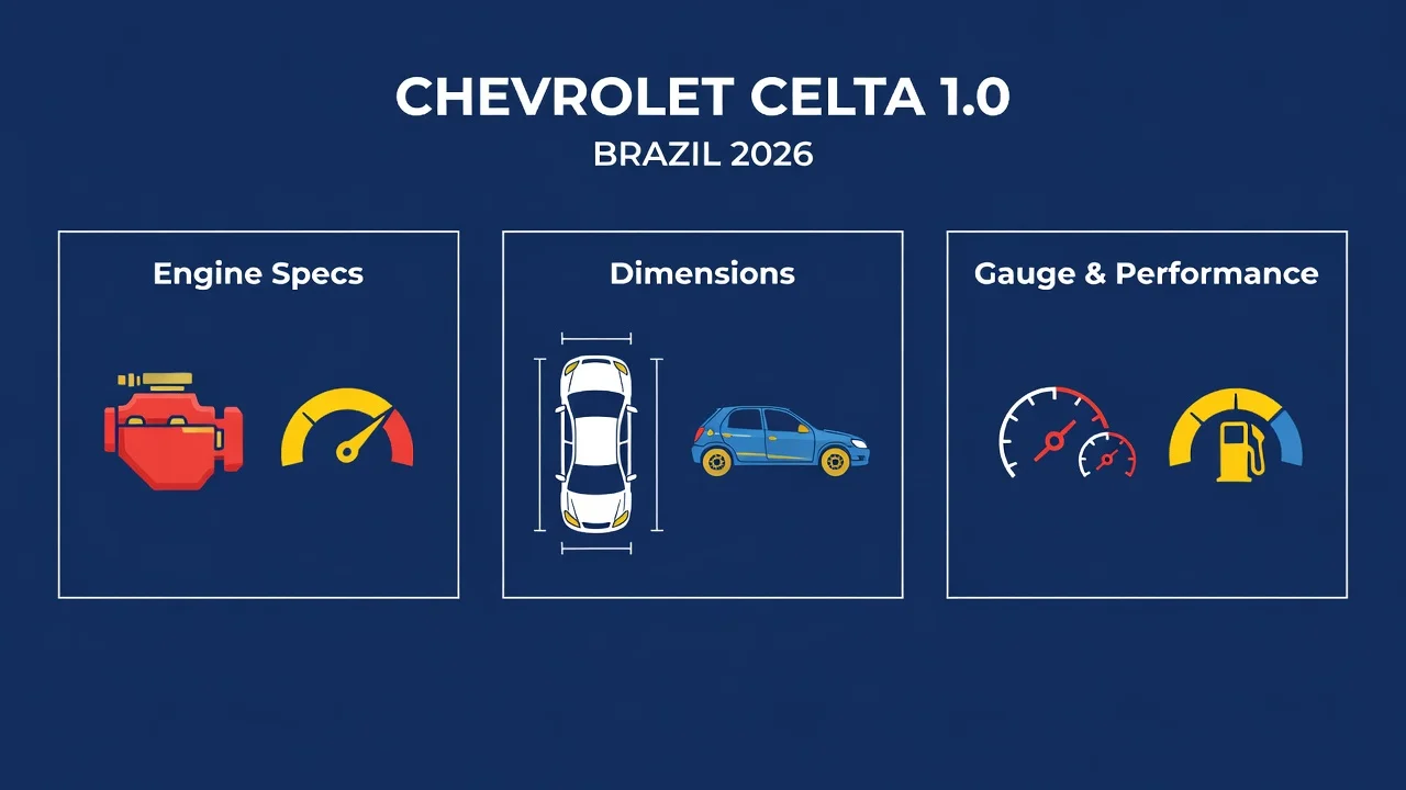 Ficha Técnica Celta 1.0 2026: Potência, Consumo e Medidas