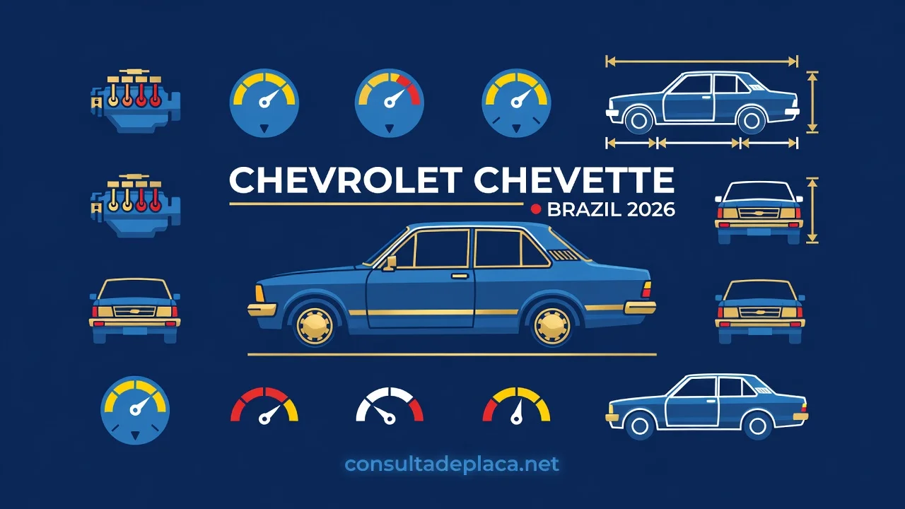 Ficha Técnica Chevette 2026: Motores 1.4 e 1.6, Consumo e Medidas