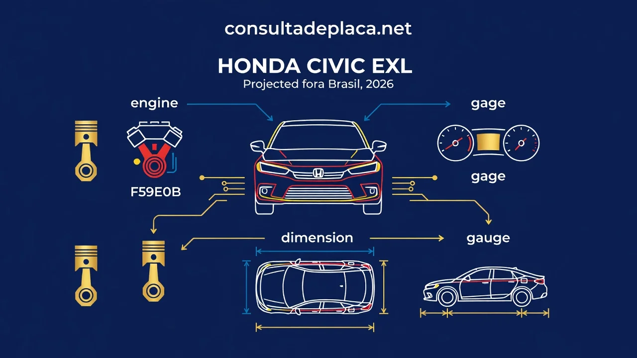 Ficha Técnica Civic EXL 2026: Motor 2.0, CVT e Consumo