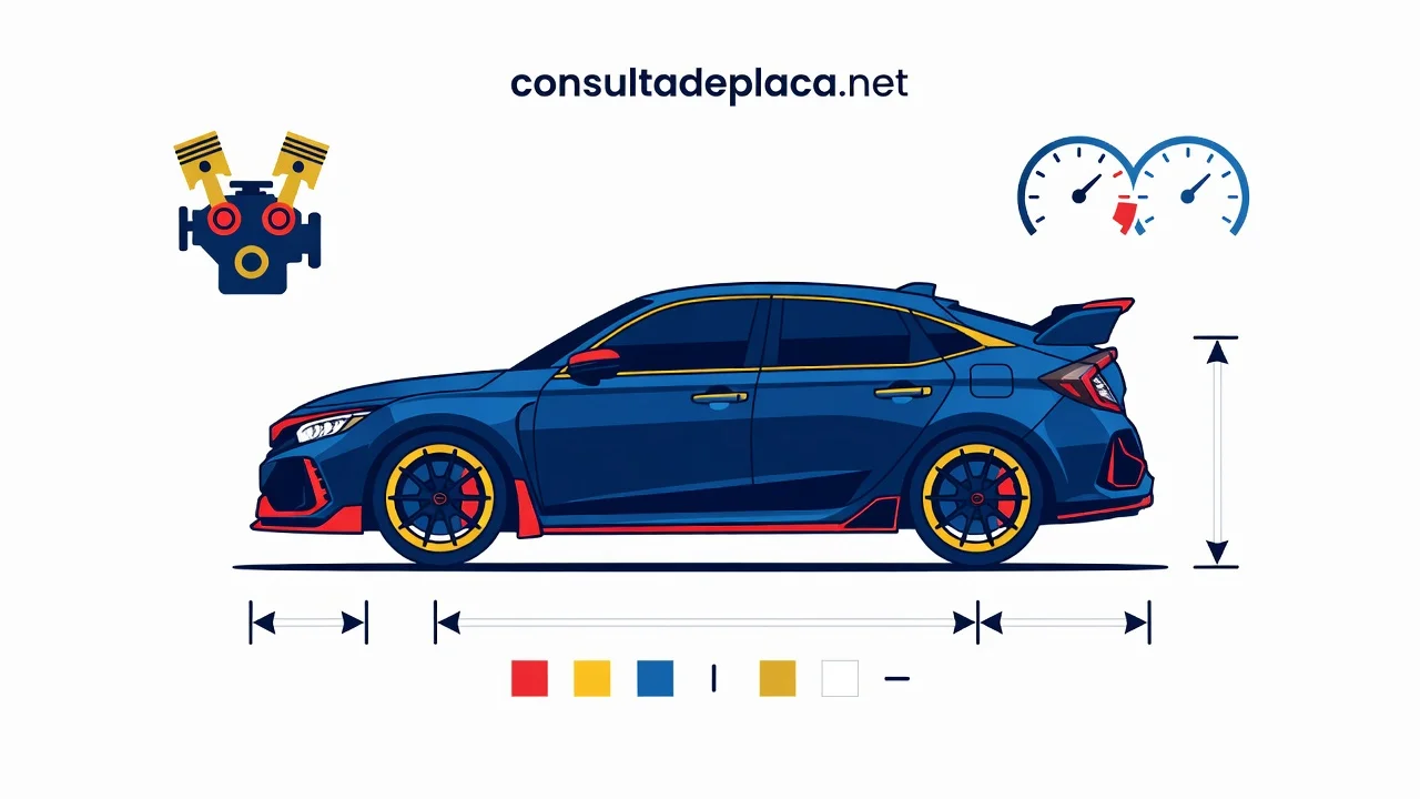 Ficha Técnica Civic Type R 2026: 2.0 Turbo, 0-100 e Medidas