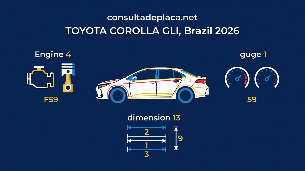 Ficha Técnica Corolla GLi 2026: Motor, Consumo e Medidas