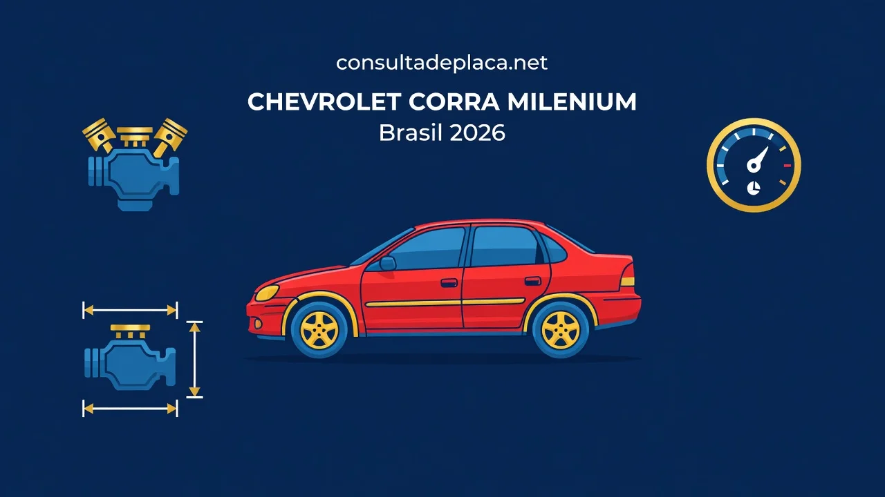Ficha Técnica Corsa Milenium 2026: Motor 1.0, Consumo e Medidas