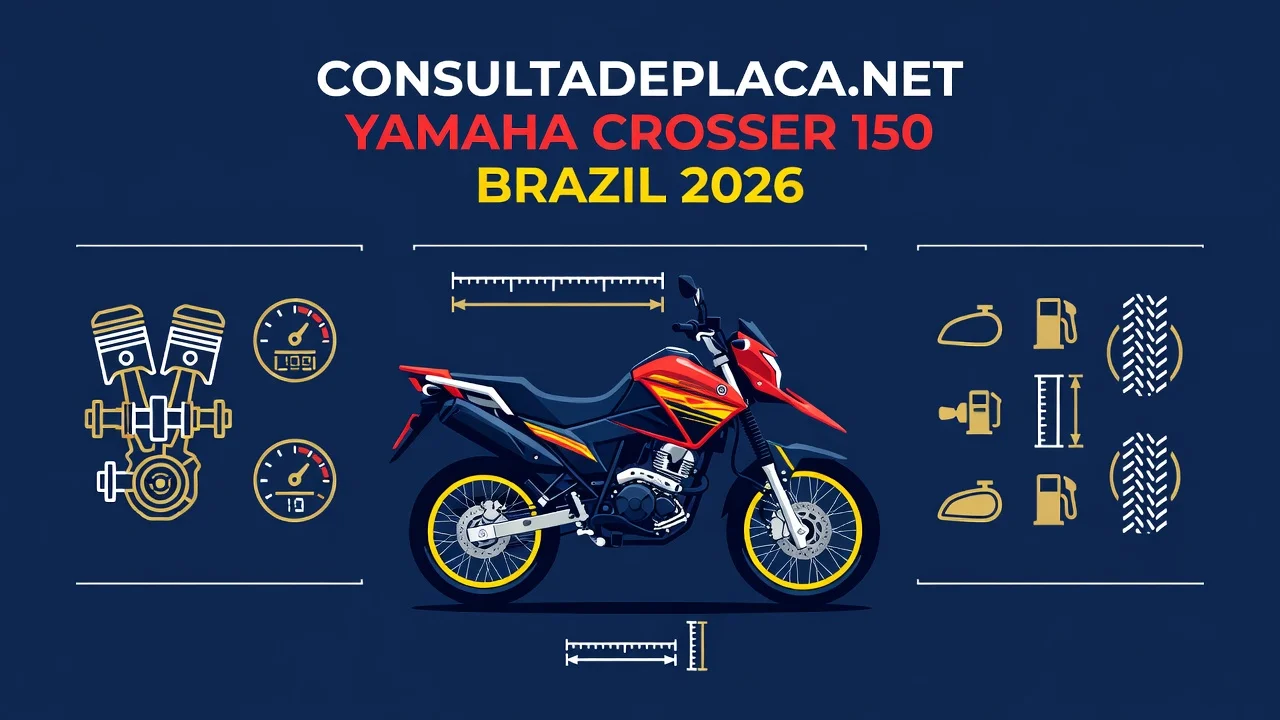 Ficha Técnica Crosser 150 2026: Motor, Consumo e Suspensão