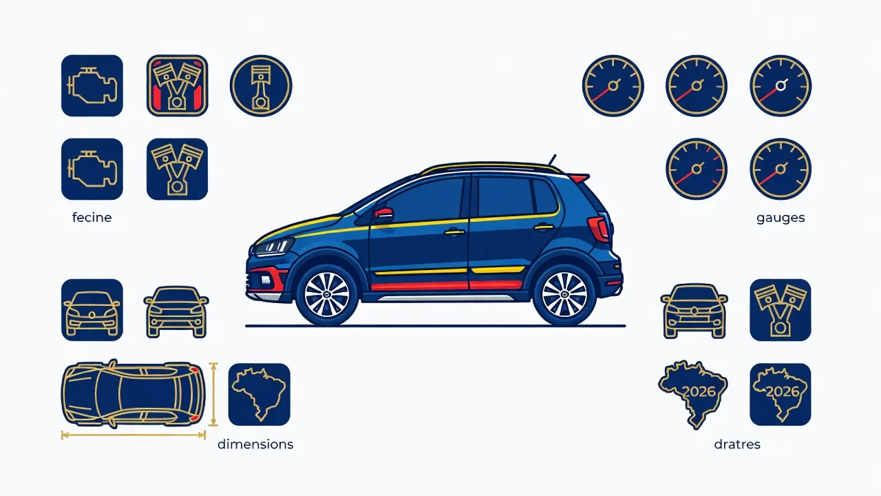 Ficha Técnica VW CrossFox 2026: Motor e Consumo