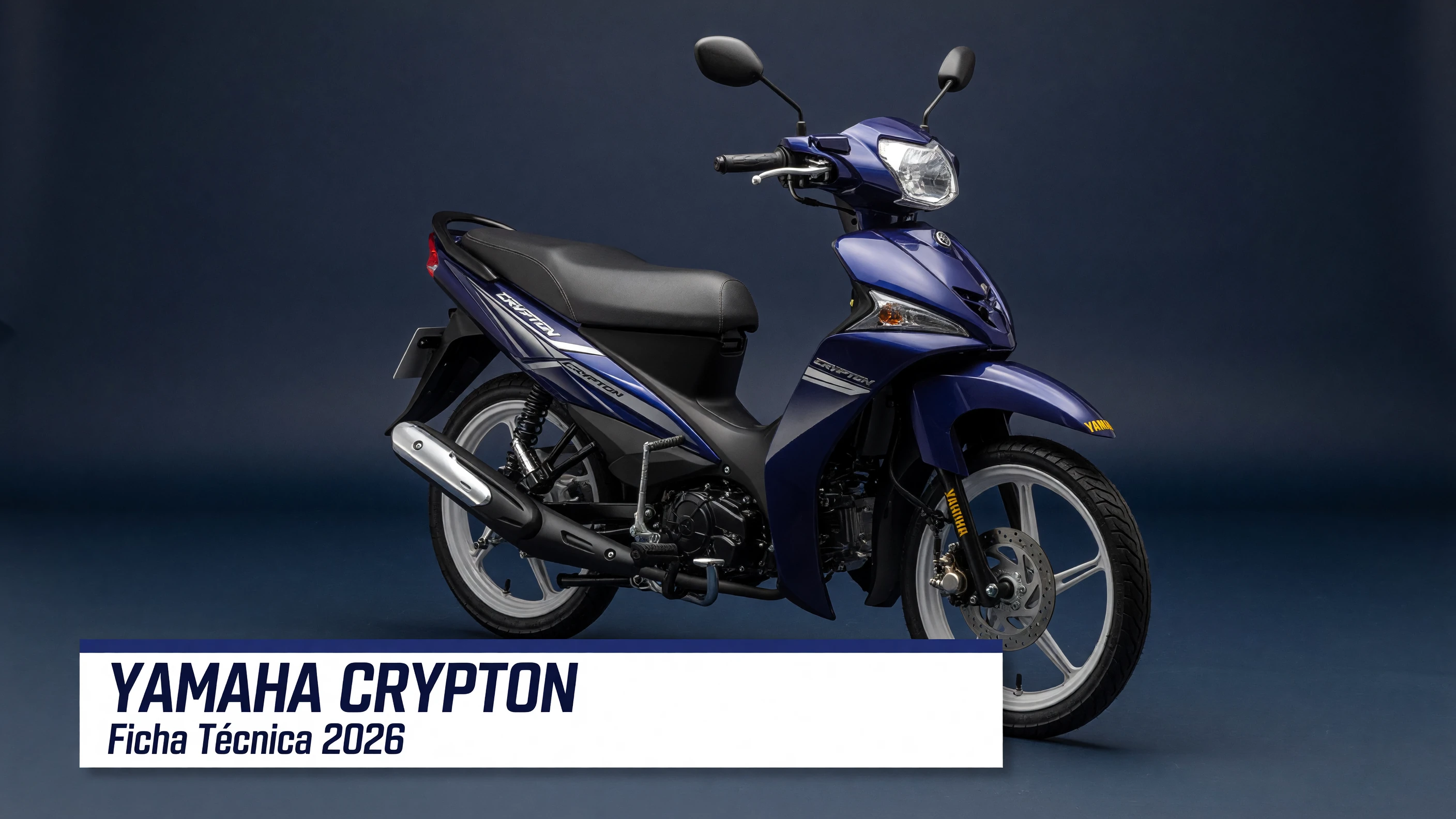 Ficha Técnica Yamaha Crypton 2026: Motor 115, Consumo e Freios