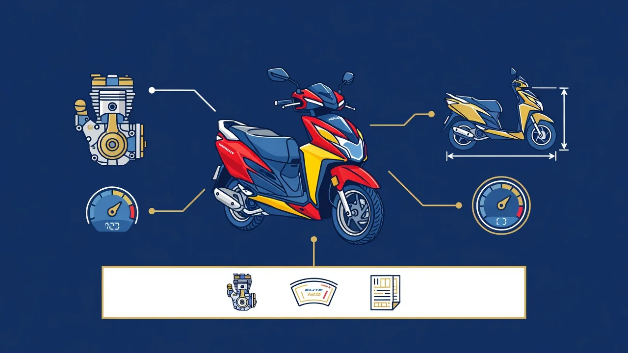 Ficha Técnica Honda Elite 125 2026: Motor, Consumo e CBS