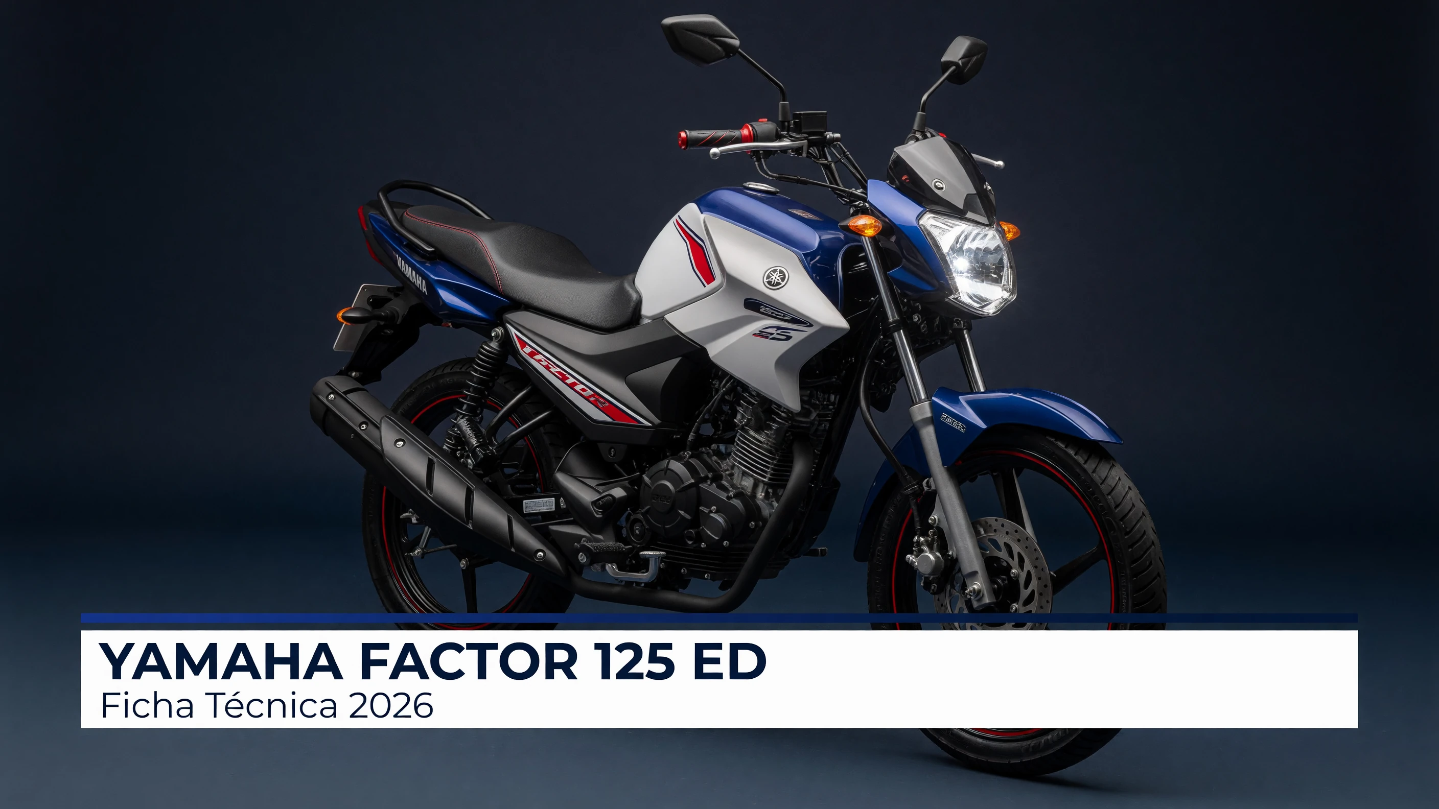 Ficha Técnica Yamaha Factor 125 ED 2026: Consumo, Potência e Freios