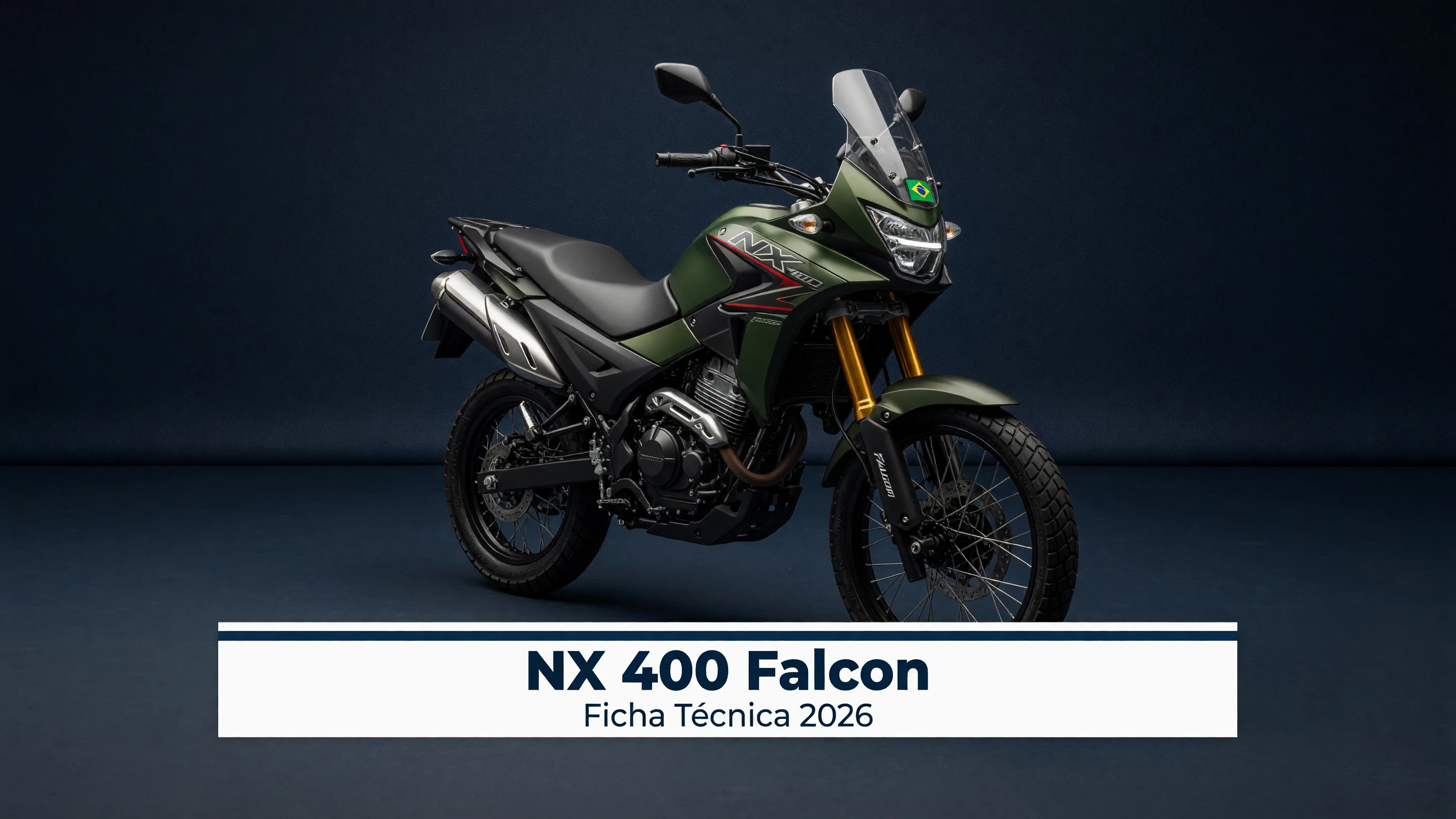 Ficha Técnica NX 400 Falcon 2026: Motor, Consumo e Suspensão