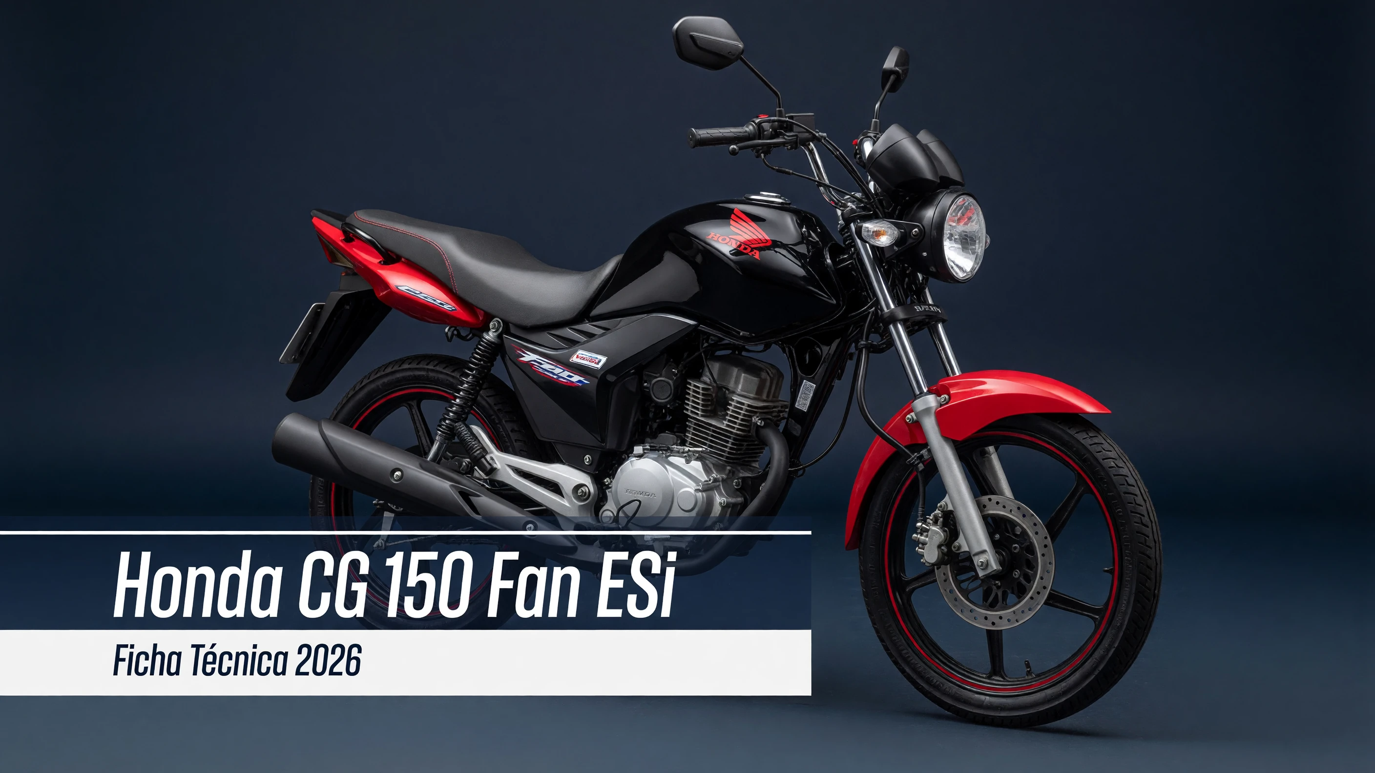 Ficha Técnica Honda CG 150 Fan ESi 2026: Consumo, Potência e Freios