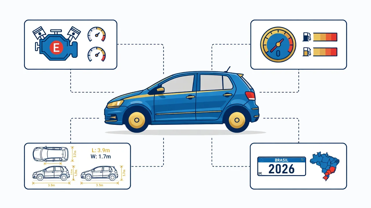 Ficha Técnica VW Fox Connect 2026: Motor 1.6 MSI, Consumo e Medidas