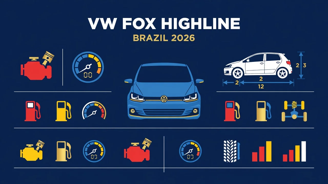 Ficha Técnica Fox Highline 2026: Motor 1.6 MSI e Consumo