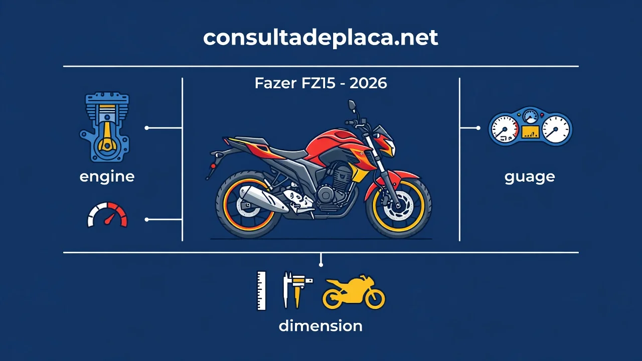 Ficha Técnica Yamaha Fazer FZ15 2026: Specs e Consumo