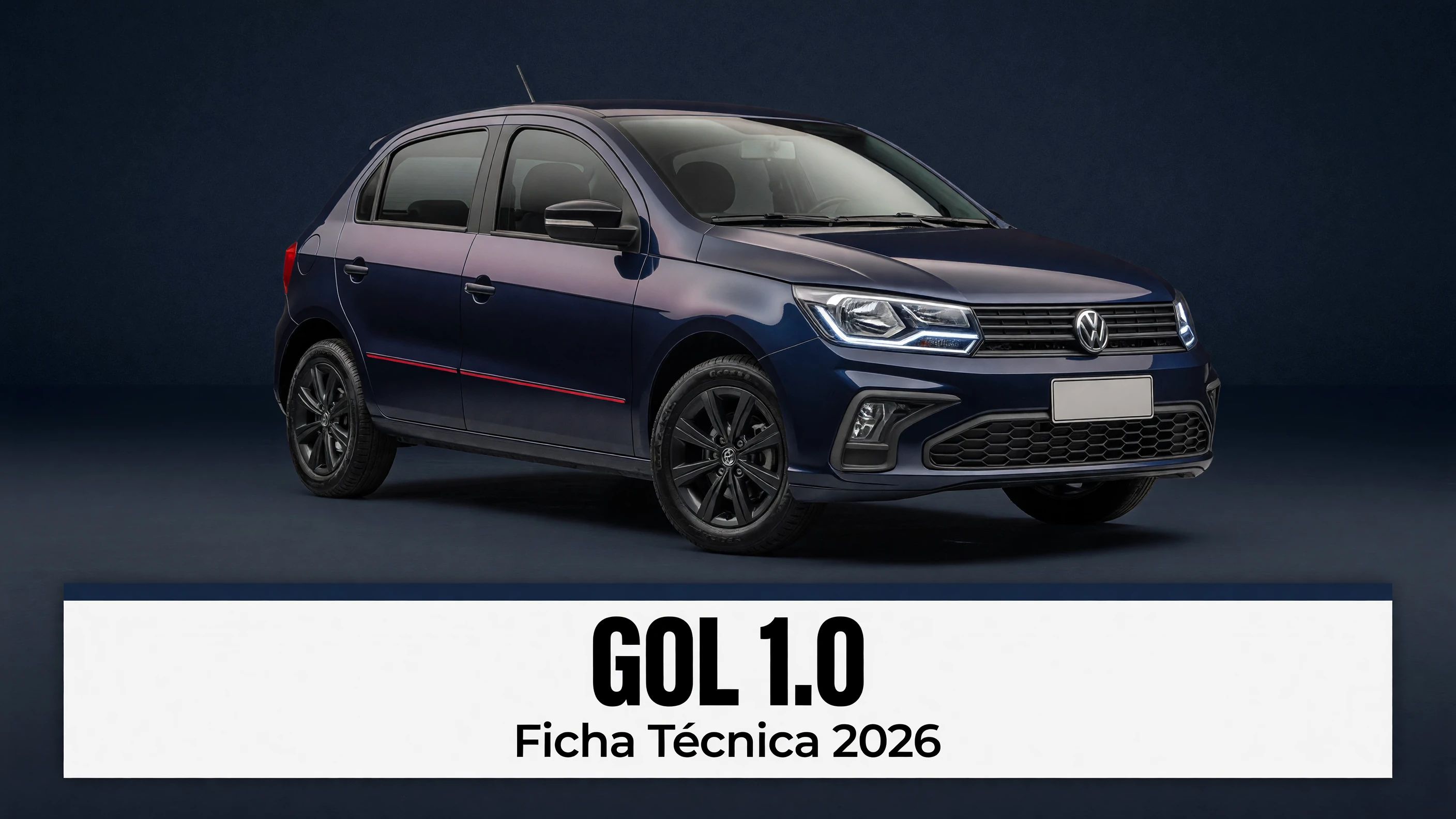 Ficha Técnica Gol 1.0 2026: Motor, Consumo e Dimensões