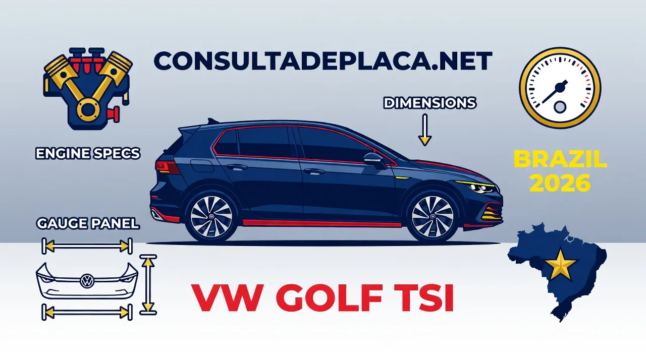 Ficha Técnica Golf TSI 2026: Motores 1.0 e 1.4, Consumo e 0-100