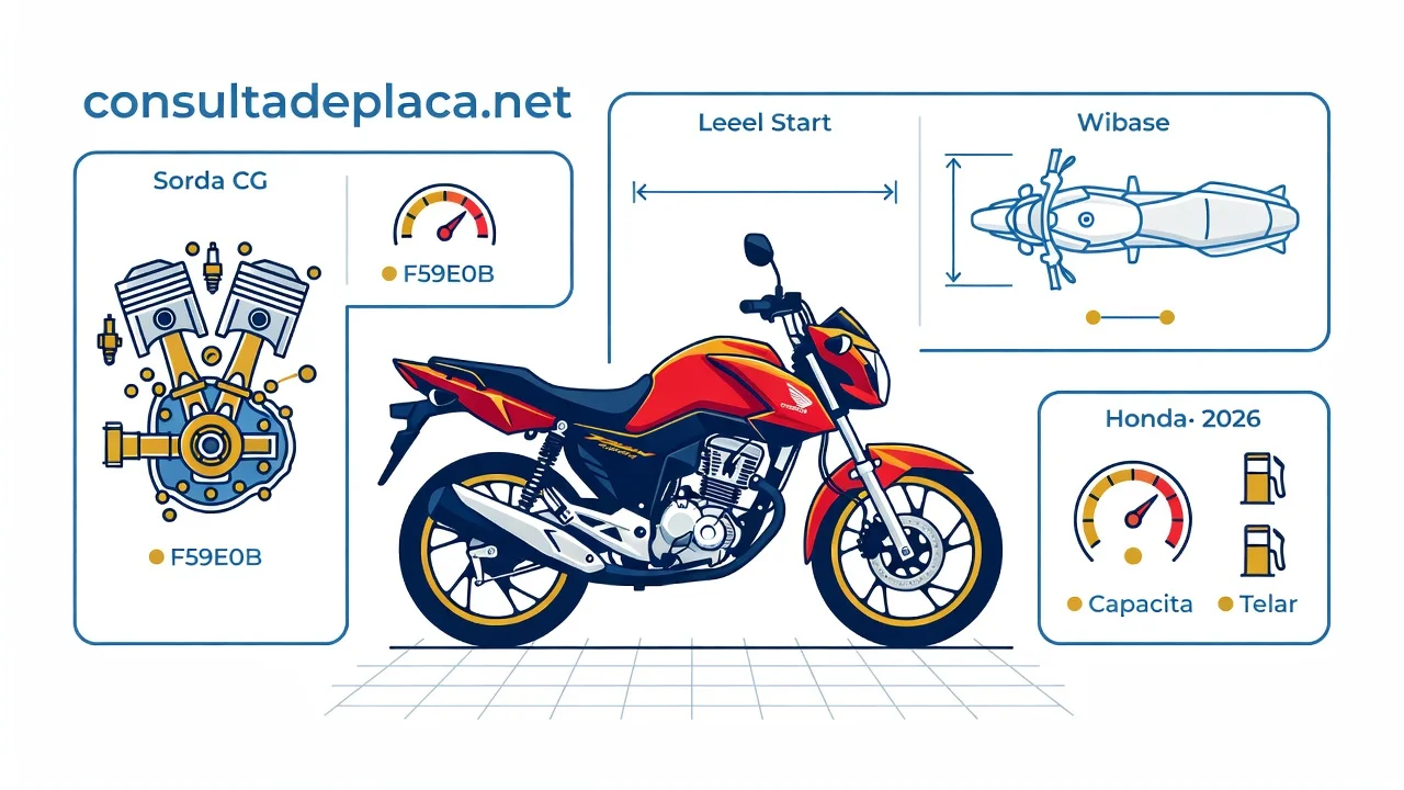 Ficha Técnica Honda CG 160 Start 2026: Motor e Consumo