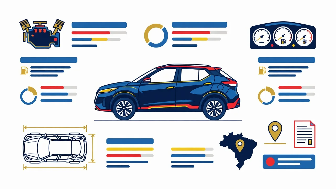 Ficha Técnica Nissan Kicks 2026: Motor, Consumo e Versões