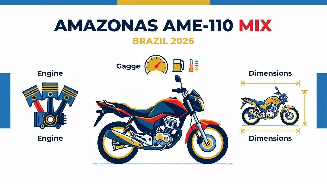 Ficha Técnica Amazonas Mix 2026: Specs da Moto AME-110 Mix