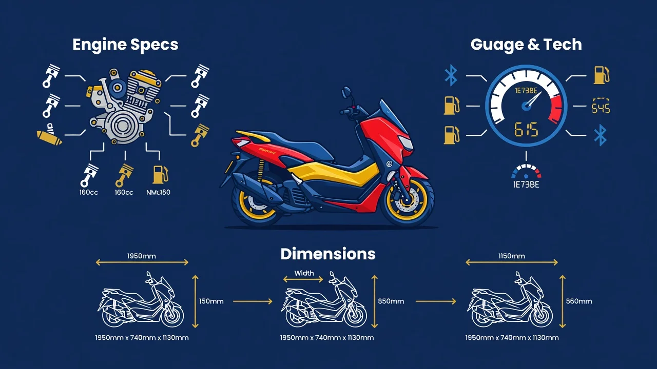 Ficha Técnica Yamaha NMax 160 2026: Motor, Consumo e Specs