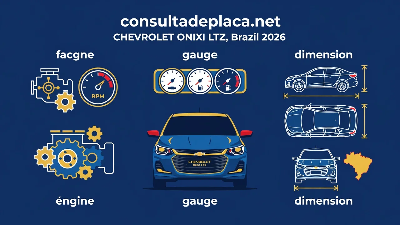 Ficha Técnica Onix LTZ 2026: Motores, Consumo e Porta-Malas