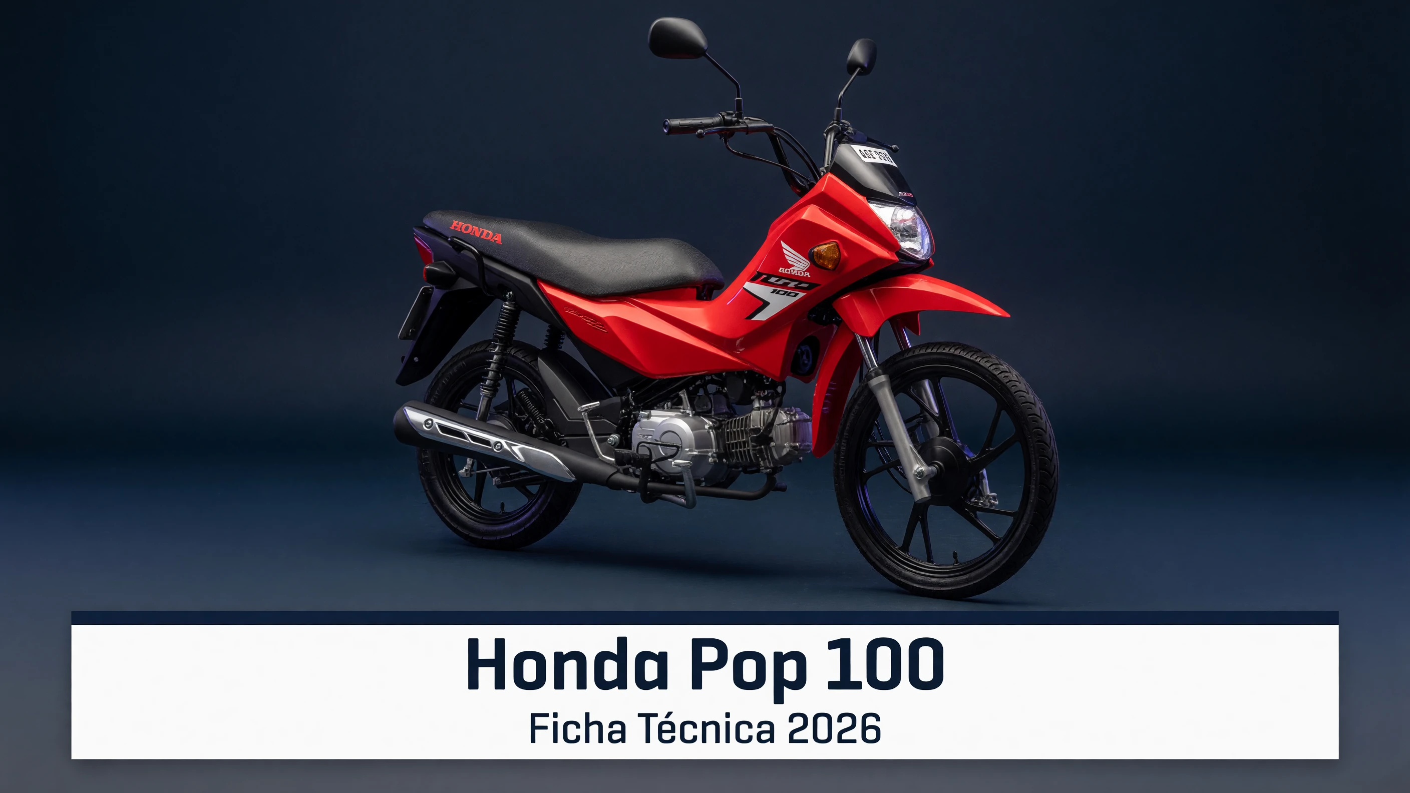 Ficha Técnica Honda Pop 100 2026: Motor, Consumo e Medidas