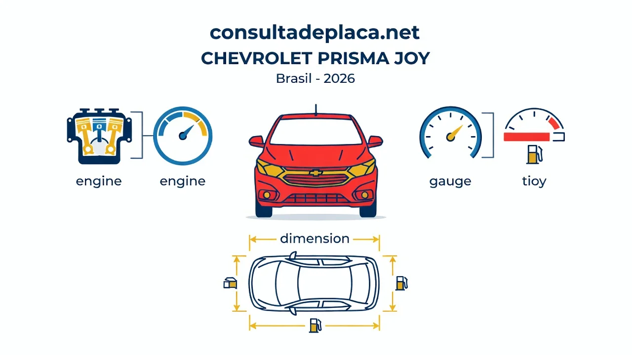 Ficha Técnica Prisma Joy 2026: Motor 1.0, Consumo e Porta-Malas