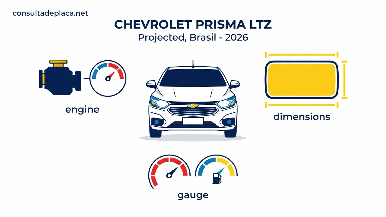 Ficha Técnica Prisma LTZ 2026: Motor 1.4, Consumo e Medidas