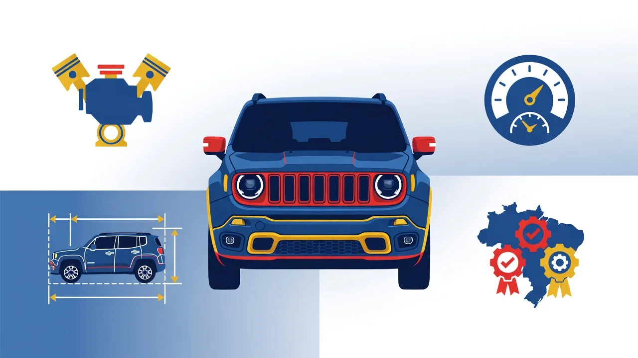 Ficha Técnica Jeep Renegade Longitude 2026: Motores 1.8 e T270