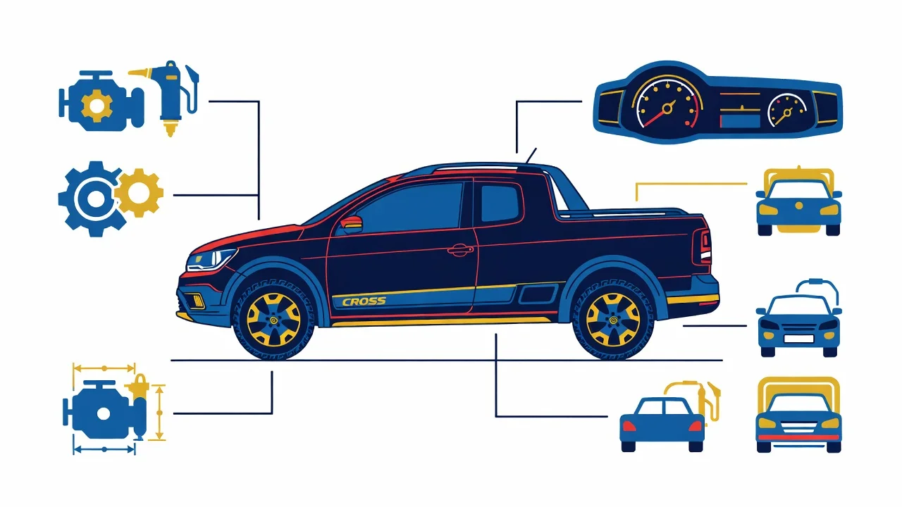 Ficha Técnica Saveiro Cross 2026: Motor, Consumo e Caçamba