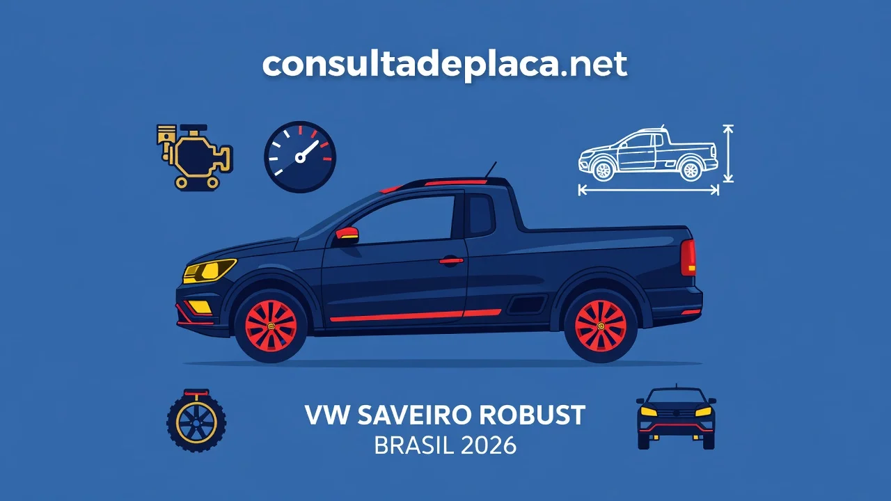 Ficha Técnica Saveiro Robust 2026: Motor 1.6, Caçamba e Medidas