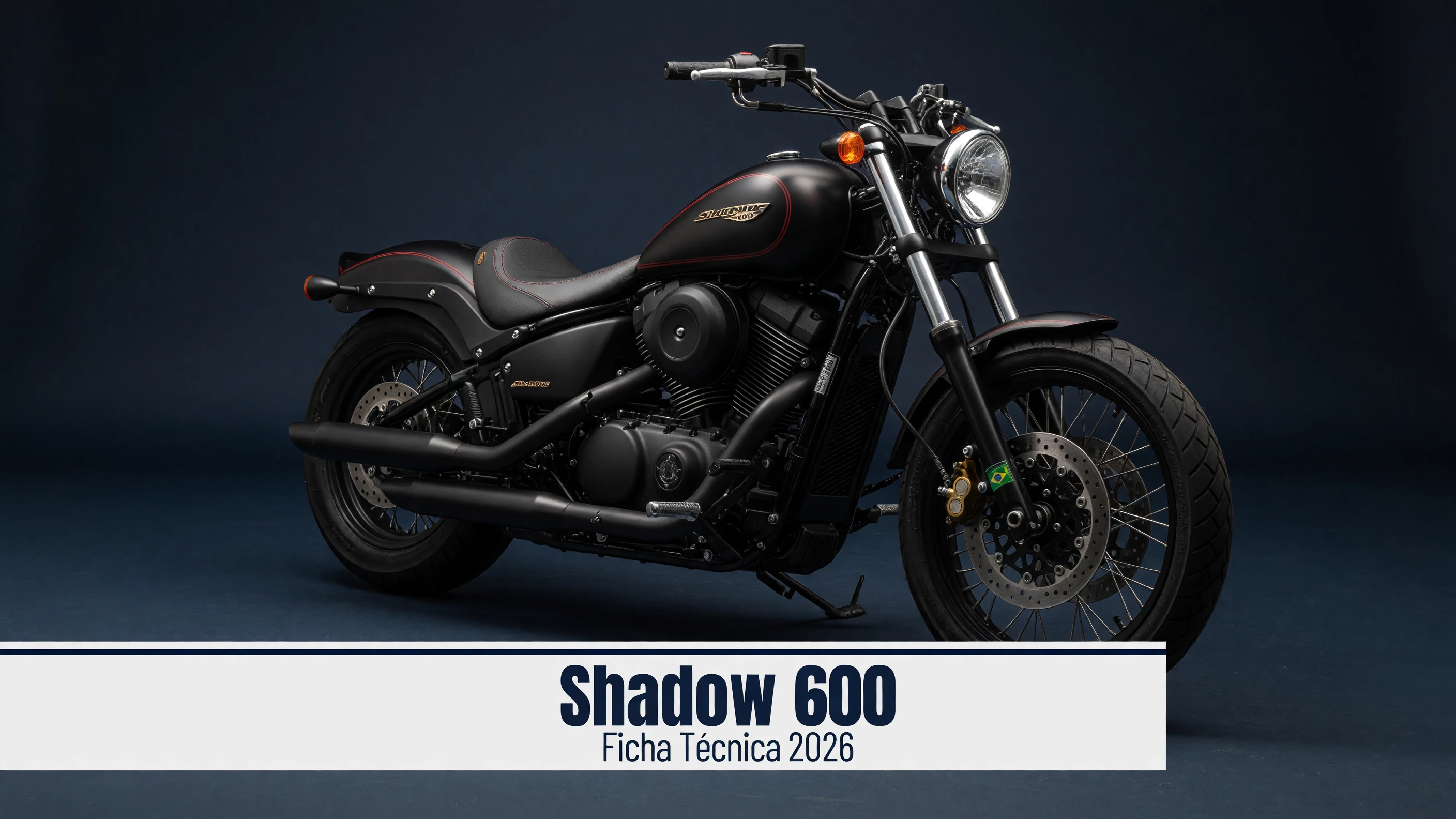 Ficha Técnica Shadow 600 2026: Motor V2, Freios, Peso e Tanque