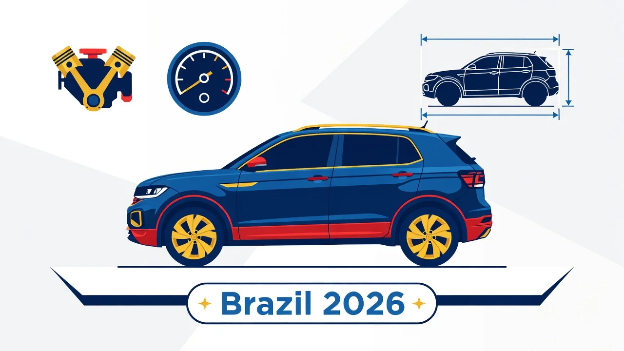 Ficha Técnica T-Cross Sense 2026: Motor 200 TSI e Consumo