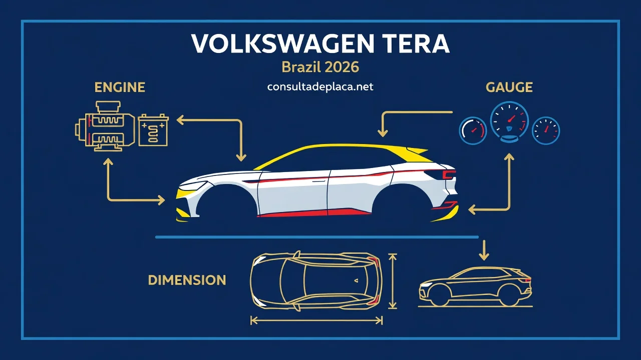 Ficha Técnica VW Tera 2026: Motor, Consumo e Versões